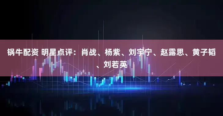 锅牛配资 明星点评：肖战、杨紫、刘宇宁、赵露思、黄子韬、刘若英